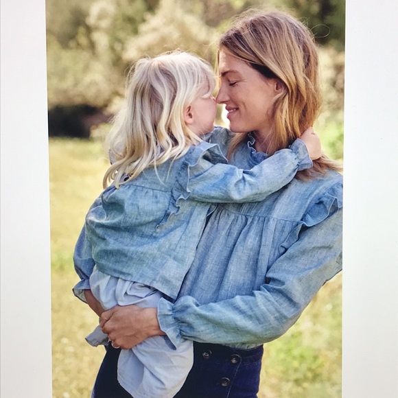 Sezane Juliette linen chambray blouse 34 2 - Picture 13 of 16